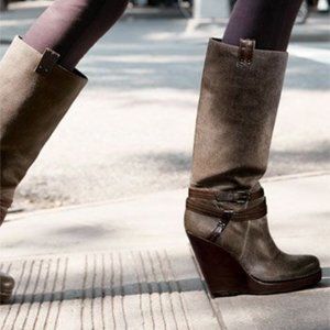 Kit Winter Grey Leather Boots